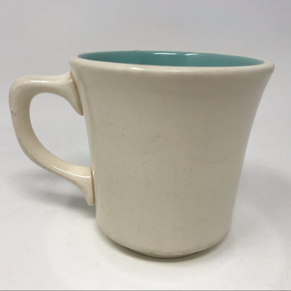 Vintage Genuine Taylor Mug - Aqua Blue White Coffee Tea Cup - Read Description - Picture 4 of 10
